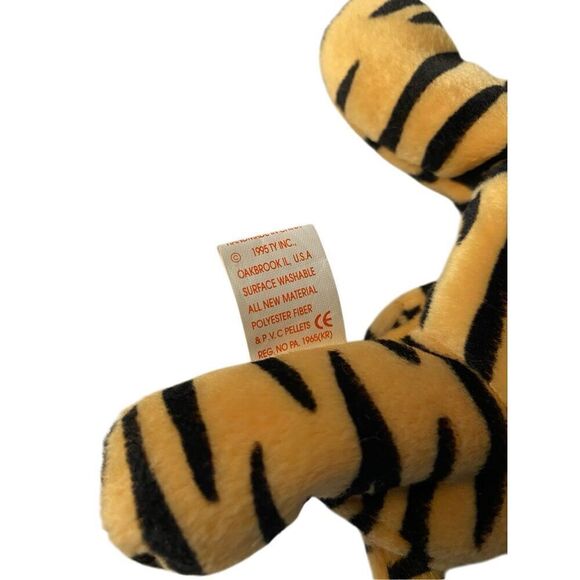 Stripes the Tiger Style 4065 Ty 1995 Beanie Baby Plush Collectible Nostalgia Stu - Picture 8 of 11